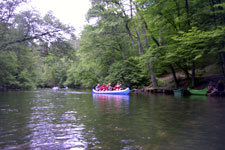 Canoeing on a nearby river