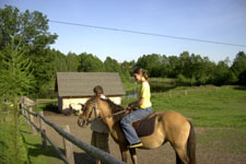 Horseriding on the farm